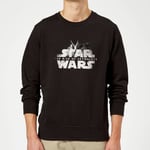Star Wars The Rise Of Skywalker Rey + Kylo Battle Sweatshirt - Black - S