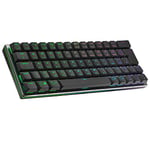 Cooler Master SK622 Wireless Gaming Keyboard - Compact 60% Layout, Low-Profile Mechanical Switches, Per-Key RGB Backlighting, Bluetooth & Wired Connectivity, Apple/PC/Smartphone Compatible - Black