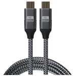 Maplin Pro Braided USB C to USB C 100W 3.2 Cable Grey, 3m, Fast Charging Gen 2, for Apple MacBook, iPad Pro, iPad Air, iPhone 15, Samsung Galaxy phones, Microsoft Surface, Google Pixel, Honor and more