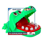 Crocodile Teeth Dentist Game - ABS Hand Pulling Teeth Classic Toy (Green)