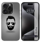 Housse En Silicone Compatible Avec L'IPhone 15 Pro (6.1) Design Barbe Dessins