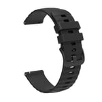 Klockarmband i Silikon Samsung Galaxy Watch 3 45 mm/Gear S3 Classic, Huawei watch GT Runner/GT2 Pro, Huami amazfit GTR 3 Svart 22 mm