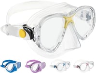 Cressi Kids Marea Jr Scuba Diving and Snorkeling Junior Mask - Transparent/Yellow