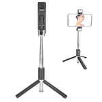 Tripod Selfie Stick With Light Mobile Phone Wireless Stand Holder ◇