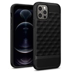 Caseology Parallax Case Compatible with iPhone 12 Compatible with iPhone 12 Pro - Matte Black