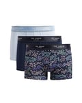 Ted Baker Men's Ted Baker 3-pack Cotton Trunks, Blue Fog/Navy/Pacita Navy, M UK