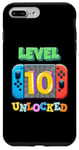 Coque pour iPhone 7 Plus/8 Plus Jeu vidéo débloqué Level 10 pour garçons - 10e anniversaire