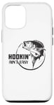 Coque pour iPhone 12/12 Pro hookin' ain't easy vintage fisherman funny fishing dad