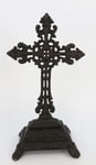 Clever-Deko Standing Cross Crucifix Cross Cast Iron Graveside Celtic Cross
