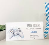 Personalised Birthday Money Wallet Card Gift Voucher Gaming X Box Son Grandson