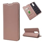Copmob Nokia 6.1 Plus Phone Case,Classic Flip PU Leather Case,[1 Card Slot][Magnetic Closure][Stand Function],Leather Cover Case for Nokia 6.1 Plus - Pink