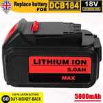 Fit For DCB184 18V Li-Ion XR 5Ah Max Slide Battery Pack with LED Display