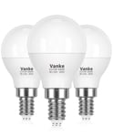 6W E14 LED Light Bulb, Cool White 40W Equivalent Golf Ball Bulbs, SES Energy Saver Bulb, 6000K, 540 Lumen, Non-Dimmable, 3 Pack