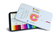 PRIMO - Crayons de Couleur enfants +3 Ans et Artistes, Mine Ø3,8 mm, 36 Couleurs Pro Dégradables et Pleines, Couleurs pour enfants pour Colorier, Travaux Créatifs, Set de Crayons Papeterie