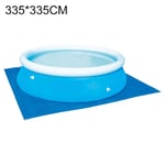 Alician Swimming Pool Cover Placemat Cloth Square Frame Ground Pool Mat Family Garden Pools Swimming Pool Accessories blue 335 * 335CM