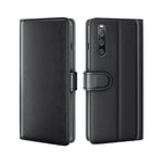 Sony Xperia 10 IV Plånboksfodral i Äkta Läder, Svart