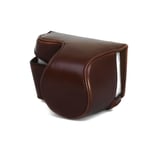 Camera Case for Sony Nex A5000/A5100 Faux Leather Bag Coffee CC1301c