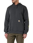 Carhartt Men's Loose Fit Midweight Logo Sleeve Graphic Sweatshirt, Carbon Heather, XL