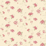 Galerie G67868 Miniatures 2 Hydrangea Trail Design Wallpaper, Dark Pink/Cream, 10m x 53cm