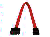 Startech.Com 0.3M Sata Extension Cable - 30Cm 7 Pin Sata Extension - 7 Pin Sata Extension Cable - 7 Pin Sata Extension Cord - Sata-Förlängningskabel - Serial Ata 150/300/600 - Sata (P) Till Sata (R) - 30 Cm - Röd - För P/N: Sata18ra1