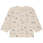 Fixoni GOTS Mønstret Langermet T-skjorte Tapioca | Beige | 68 cm