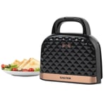 Salter Sandwich Toaster Toastie Maker Machine Handbag Style Rose Gold/Black 750W