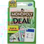 Monopoly Deal Kortspel, Snabbt Spelsätt för 2-5 Spelare, Familjespel för Barn, Från 8 År, Julstrumpa