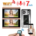 100-240V 7inch WiFi Wired Video Doorbell APP Remote Video With 1 Camera 2 Mo HEN