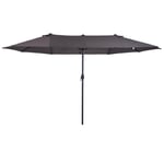 Sun Umbrella Canopy Double-sided Crank Sun Shade Shelter 4.6M