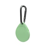 SAITS Compatible for Apple AirTag 2021 Silicone Case with Keychain, Professional AirTag Carrier Teardrop-Shaped. (Matcha)