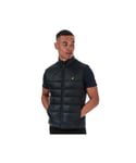 Lyle & Scott Mens And Wadded Gilet in Navy Nylon - Size Small