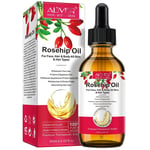 Rosehip Oil, 100% Pure & Natural Cold Pressed Pure Rose Hip Best Facial Oil 60ml