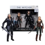 The Witcher - Geralt de Riv & Ciri - Netflix (Saison 3) - 18 cm - Figurine de Collection & Accessoires - Personnages de Cinéma - Dès 12 ans - Lansay