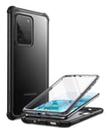 Clayco Forza Series Case for Galaxy S20 Ultra,Built-in Screen Protector Compatible with Fingerprint ID, Full-Body Rugged Cove, 6.9 inch, 2020 Release (Black)