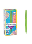 Papermate Paper Mate Flair filtspetspennor | Mediumspets (0.7mm) | Lime | 12 stycken