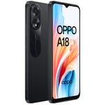 OPPO A18 (2024) Dual SIM Smartphone - 4GB+128GB - Glowing Black 6.56 HD+ Dispaly - MediaTek Helio G85 Chipset - 5000mAh Battery - 2 Year Warranty