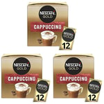 Nescafé Gold Cappuccino Sachets – 12 Cups (Pack of 3)
