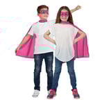Superhelt Kappe med Maske Rosa Barn - One size