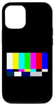 iPhone 15 No Signal Television Screen Color Bars Test Pattern Case