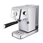 GRIFEMA GC3003 Coffee Maker, Cappuccino Automatic Espresso, Filter Holder Arm with Double Exhaust and Two Filters, 20 Bar Pressure, Removable 1.4L Tank, 1350 W, BPA Free