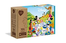 Clementoni Play For Future-Disney Mickey Classic-104 pièces-puzzle enfant-matériaux 100% recyclés-fabriqué en Italie, 6 ans et plus, 27153