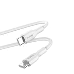 PURO ICON Mjuk kabel - Kabel USB-C till USB-C 1,5 m (Vit)