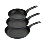 9 X Tougher Frying Pan Dishwasher Safe Non Stick Cookware - Pack of 3