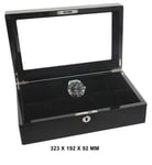 WATCH BOX FOR 10 WATCHES BLACK 323 X 192 92 MM Augusta