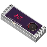Kaxofang M2 SSD Heatsink Cooler Temperature OLED Digital Display M.2 2280 NVME SSD Solid State Hard Disk Radiator Heat Silver