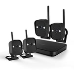 Zmodo ZM-KW1001-O4-1TB Système de caméra HD avec caméra IP intérieure extérieure/Vision de nuit Disque dur 1 To Noir
