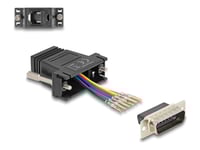 Delock Assembly Kit - Seriell Adapter - 15 Pin D-Sub (Db-15) (Hane) Skruvbar Till Rj-12 (6 Stift) (Hona) - Individuellt Tilldelningsbar Seriell Gränssnitt - Svart