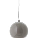 Frandsen Ball Pendel 18 cm, Glossy Varmgrå Metall