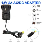 AC/DC Adapter To Fit 12V Swann CCTV DVR Camera KITS Power Supply 12V 2A UK Mains
