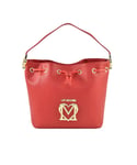 Moschino Love WoMens Plain Handbag with Shoulder Strap in Red Pu - One Size